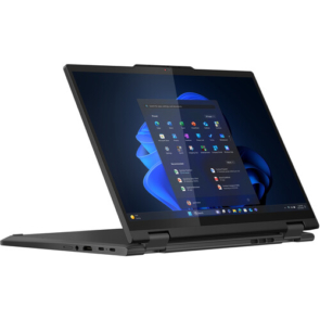 "Efficiency evolved. With Intel Core Ultra AI processors and a 360° hinge, the T14s 2-in-1 adapts to your workflow, not the other way around."
